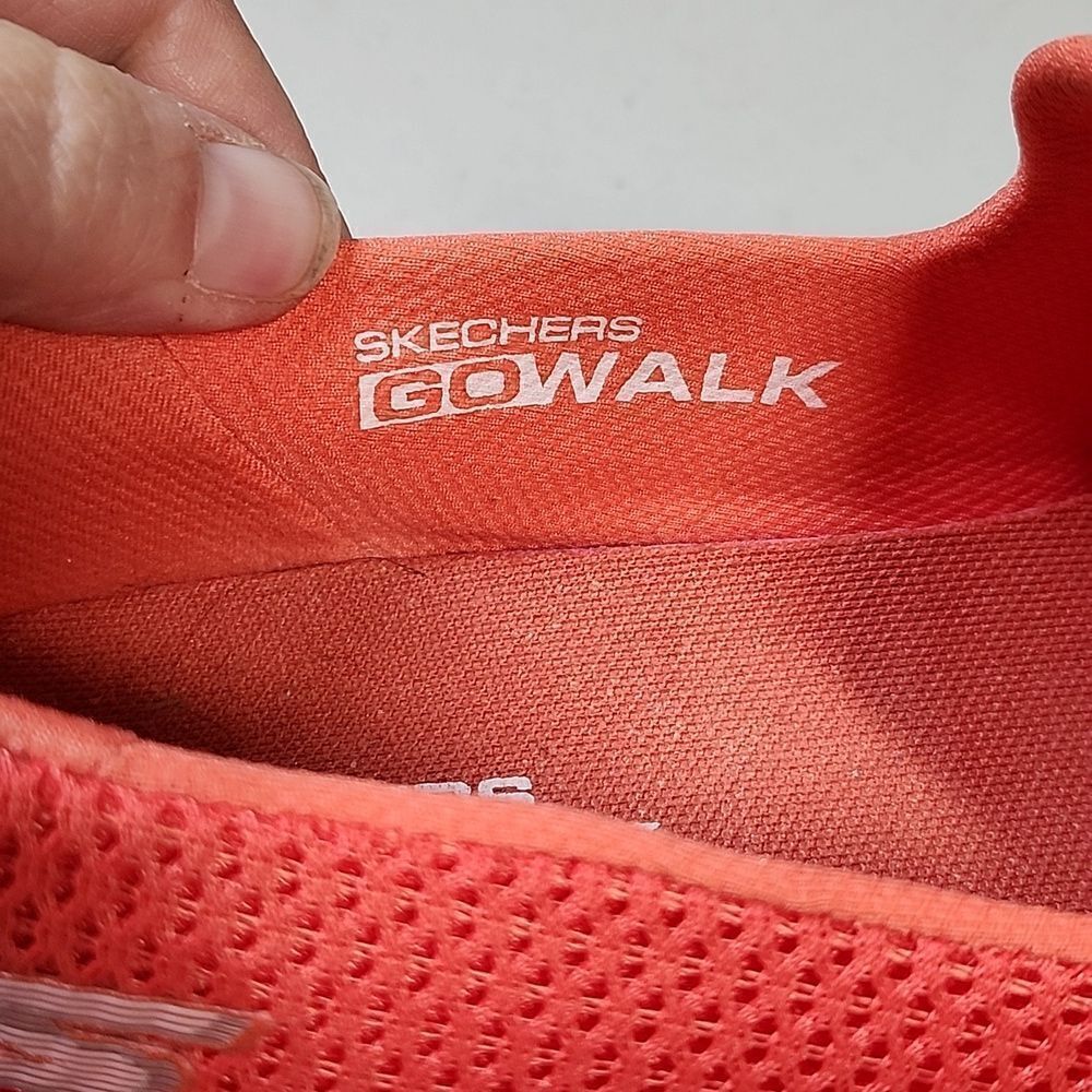 Skechers GoWalk Women's 9 Bright Coral Sneaker - Picture 6 of 7
